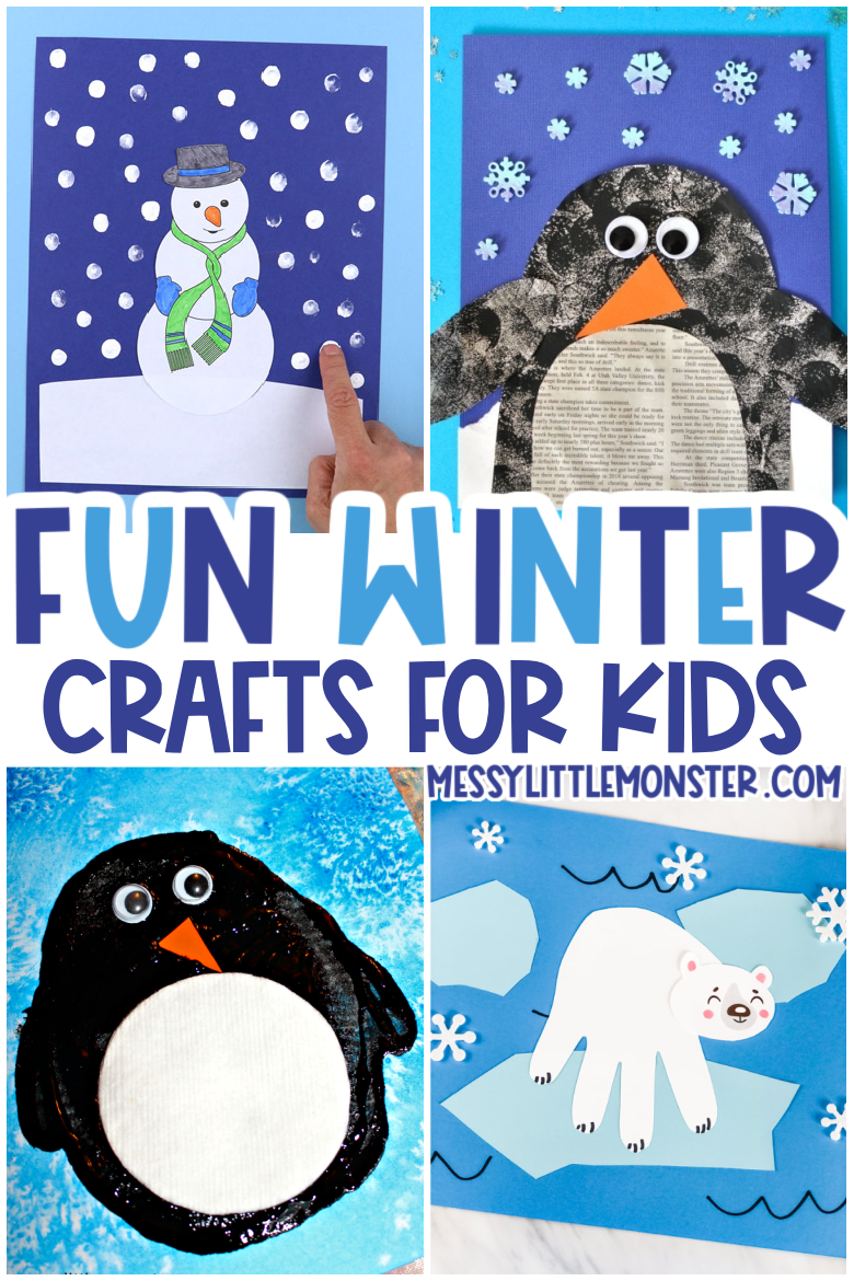 Winter craft tutorial for kids over 3 years old - DIY ART PINS