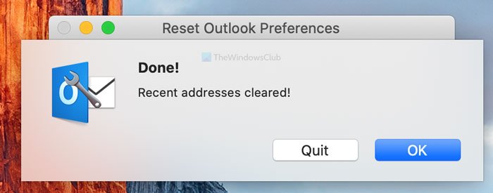 Outlookの通知がMacで機能しない