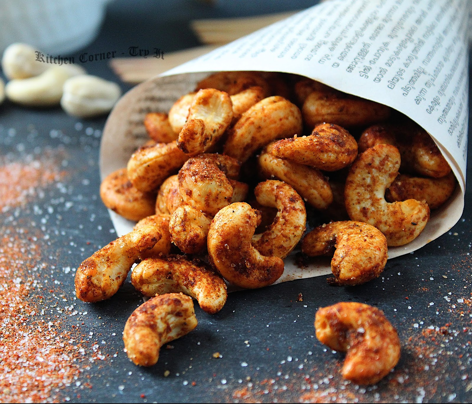 Easy Masala Cashew Nuts/ Roasted Kaju with Ghee