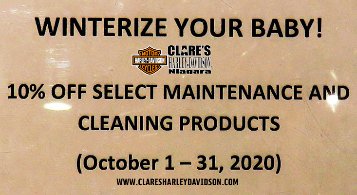 Save on select motorcycle winterizing and cleaning products.