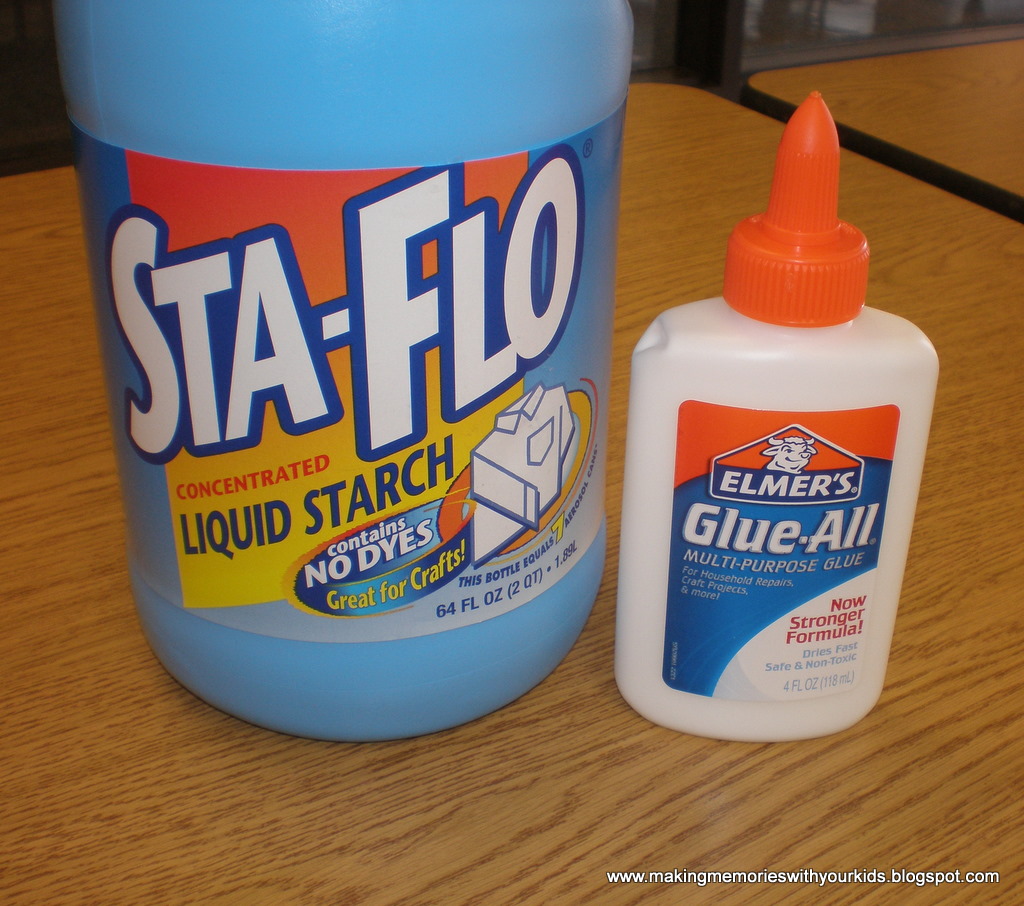 Start with Elmer's glue; add Sta Flo (liquid starch found in laundry  section of store), and food coloring to make hom…