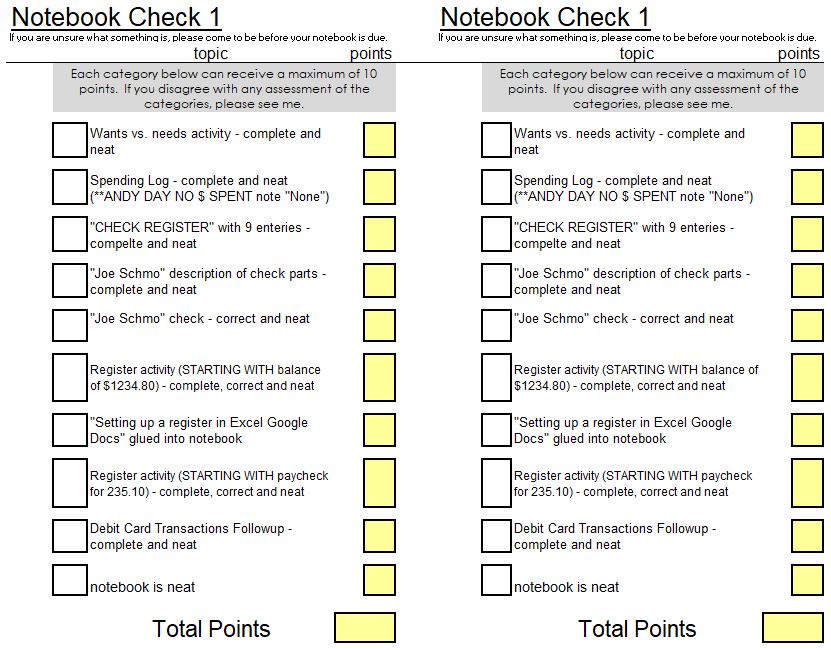 notebook check assignment