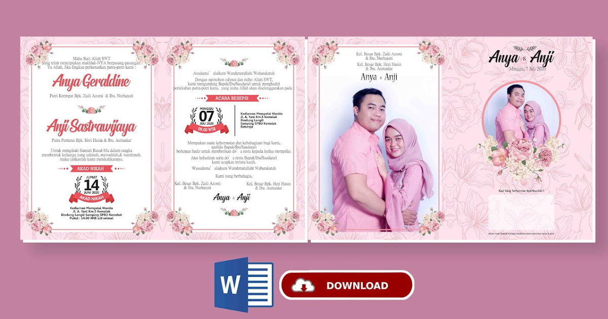 Download Undangan Pernikahan Word