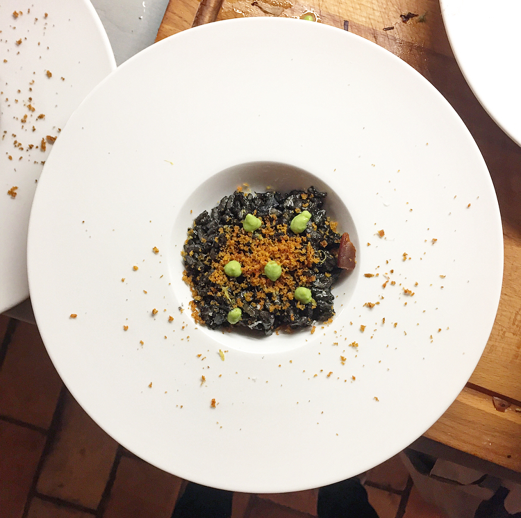 squisitoO! primavera Risotto al nero di seppia, limone e bottarga