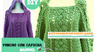 Poncho con capucha a crochet Tutorial en español 😍