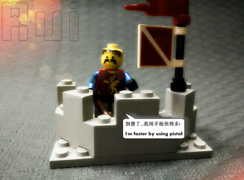 Lego Prey - Someone with pistol shouting at him