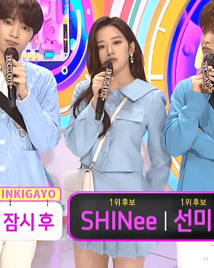 아이즈원> 인기가요 첫 MC 안유진