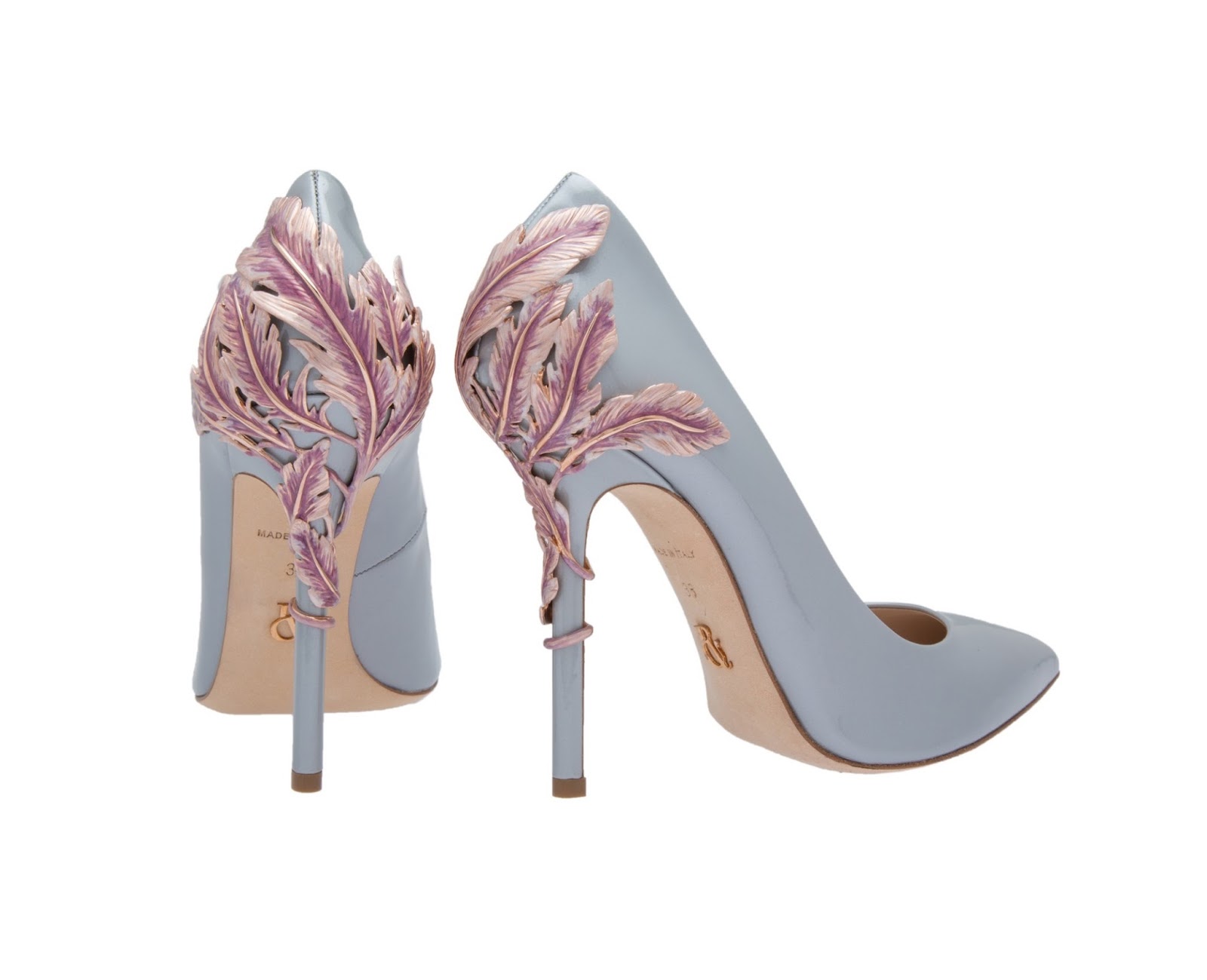 ralph and russo blue heels