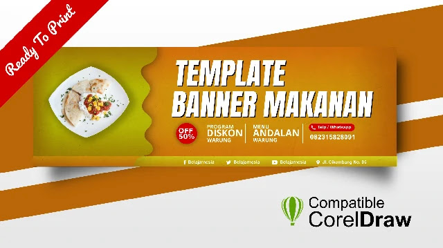 Contoh Banner Warung Makanan