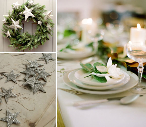 {holiday inspiration : stars and garlands and romance by candlelight}