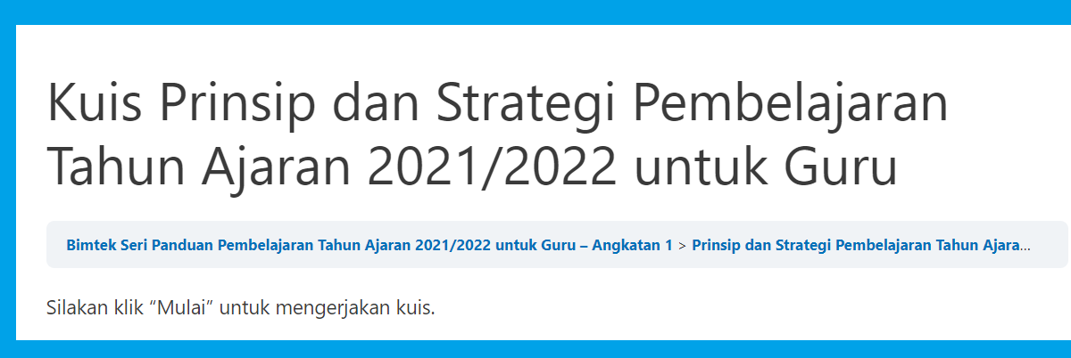 Soal Jawaban Prinsip Dan Strategi Pembelajaran Tahun Ajaran 20212022 - Beragam Informasi