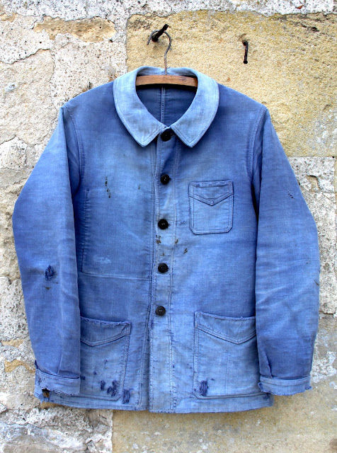 The Vintage Catalogue: 1940's FRENCH BLUE MOLESKIN FADED WORK JACKET ...