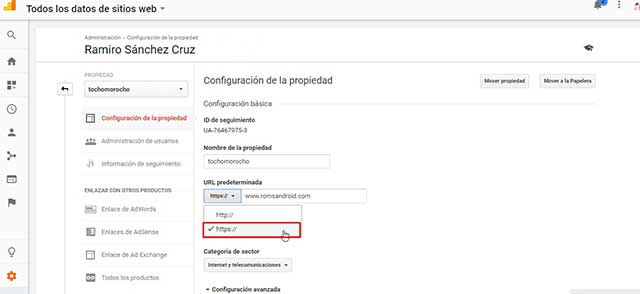 https como URL predeterminada en vez de http