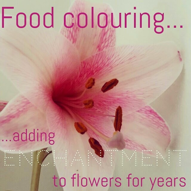 Food colouring and flowers