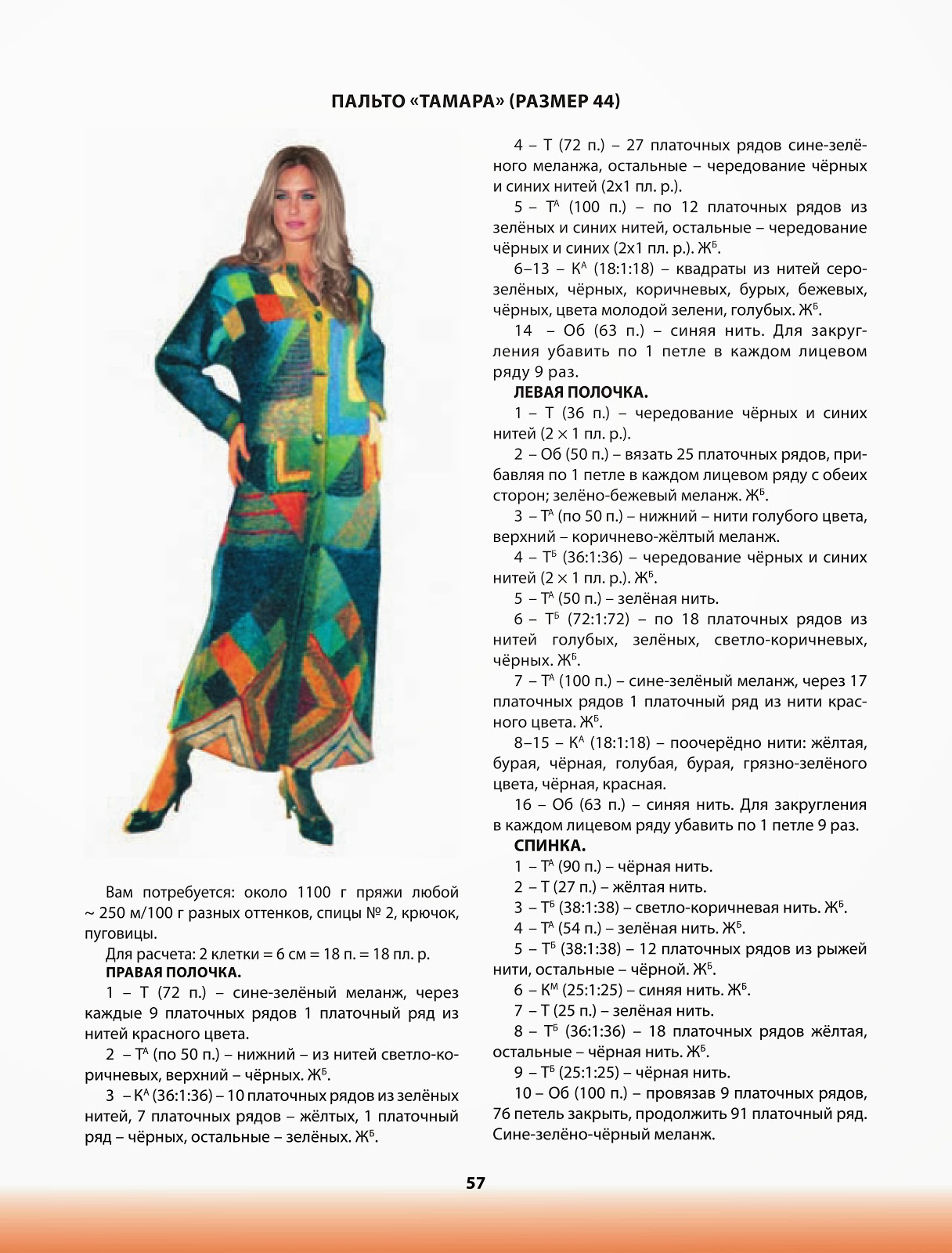 Кардиган в стиле пэчворк спицами с описанием и схемами