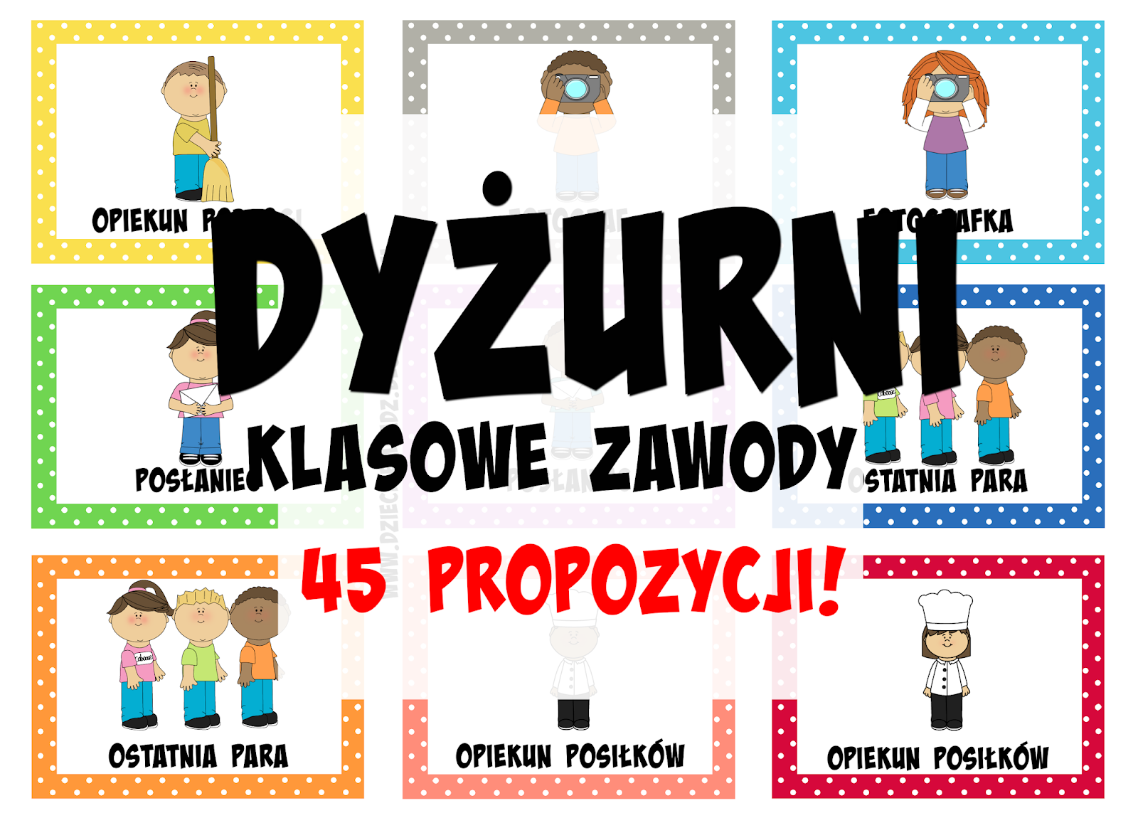 Dyżurni Klasowe zawody do druku