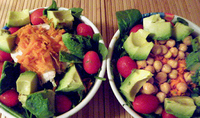 Two Protein Salads: Chicken and Chickpea