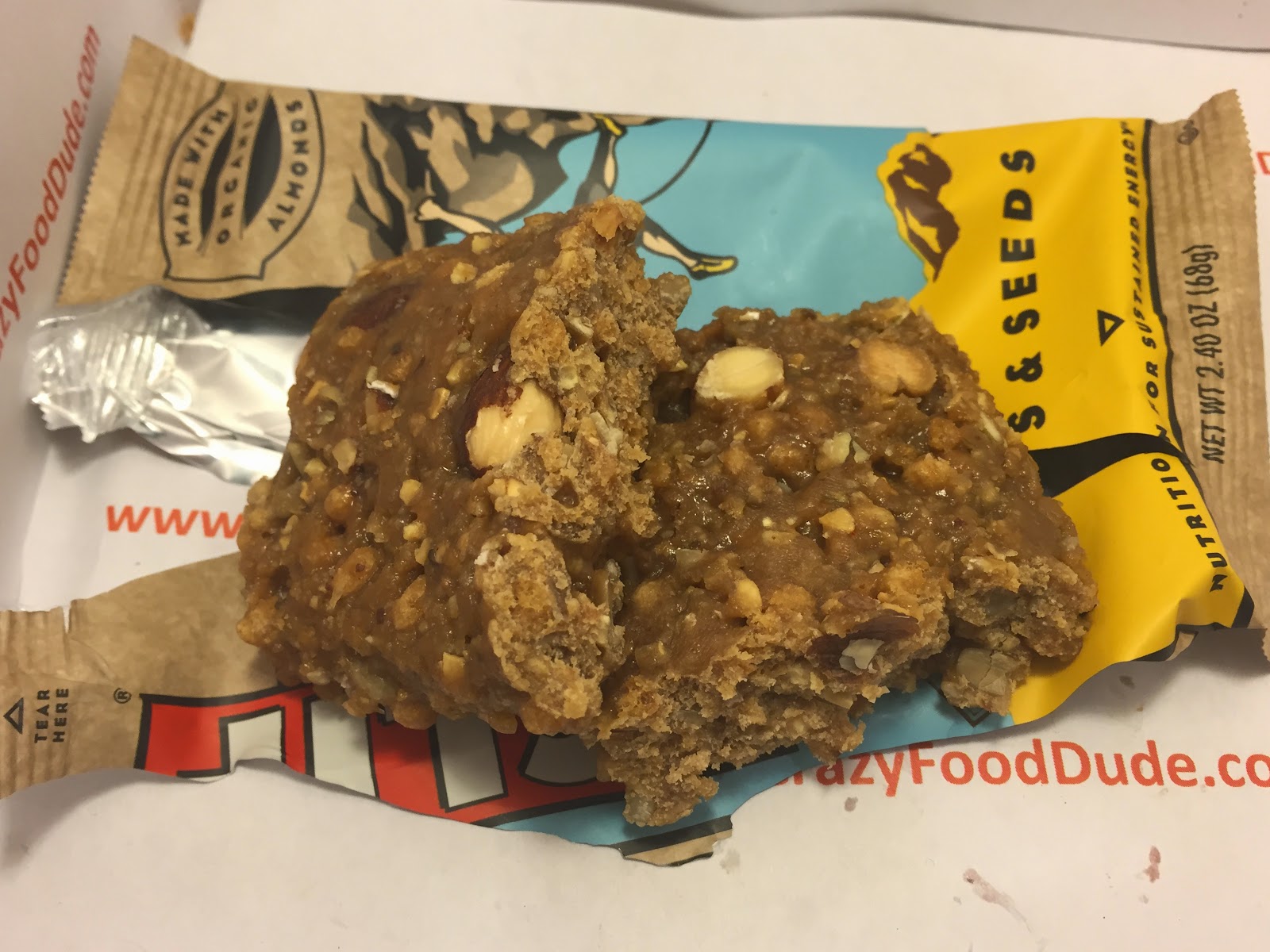 Crazy Food Dude Review CLIF Nuts & Seeds Bar