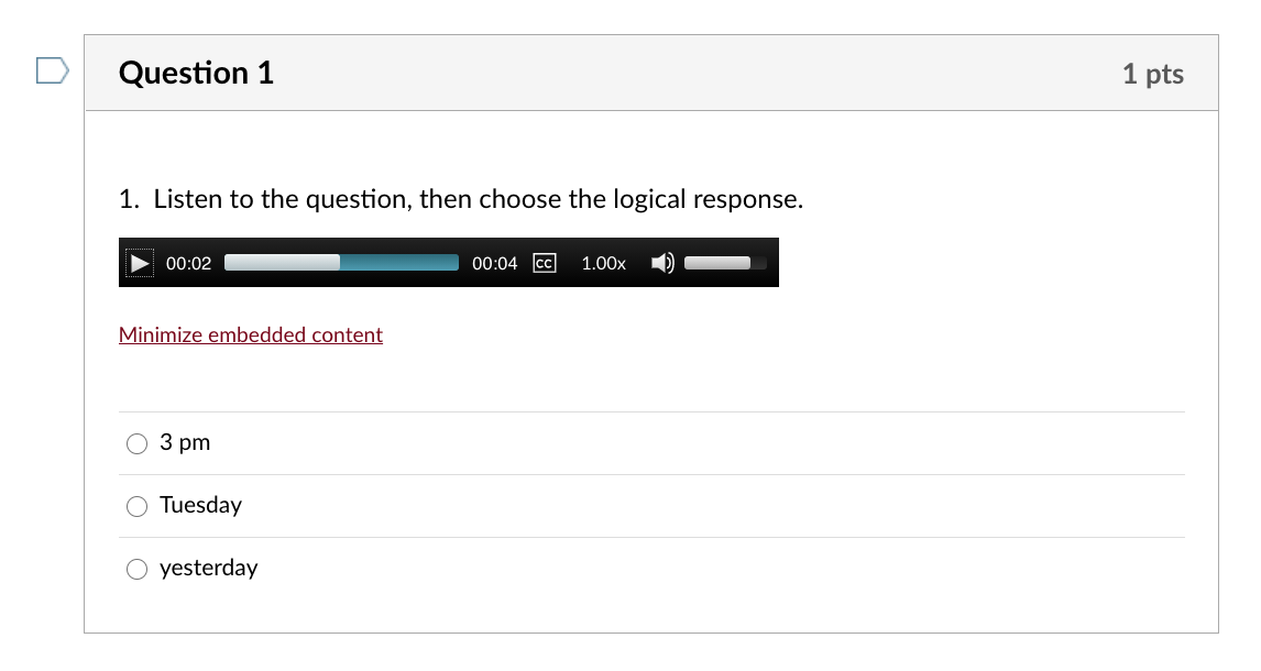 CLA Language Center Tip of the Day Using Audio in Canvas Assignments, Instructions, and Quizzes