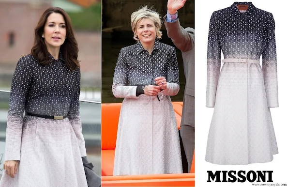 Crown Princess Mary of Denmark and Princess Laurentien of the Netherlands both have the same coat by Missoni.