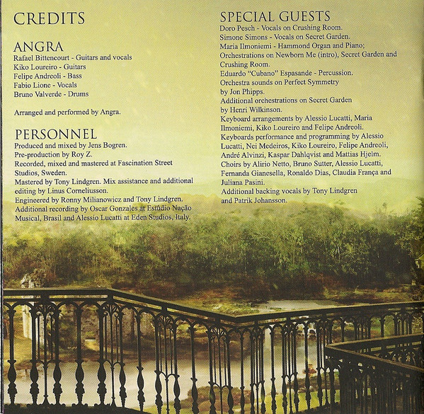 Encarte Angra Secret Garden Encartes Pop