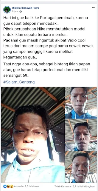 Viral Cowok SALAM GANTENG paling tamvan sedunia - Fb Riki Hardiansyah Putra (Alryzha)