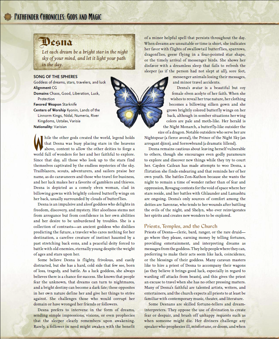 Pathfinder Campaign Desna, Song of the Spheres