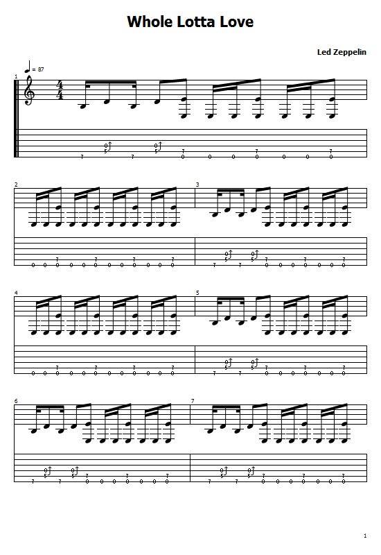 The Song Remains The Same - Guitar TAB - zZounds