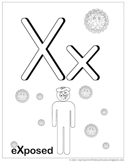 eXposed alphabet coloring page