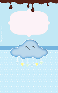 Lluvia de Bendiciones en Amarillo y Celeste: Invitaciones y Etiquetas para Candy Bar para Imprimir Gratis. Etiquetas de Lluvia de Bendiciones en Amarillo y Celeste para imprimir gratis.