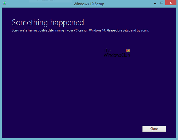 Lo sentimos, tenemos problemas para determinar si su PC puede ejecutar Windows 10