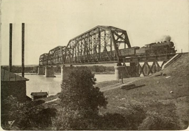 Industrial History BNSF/Milw and US12 Bridges near Mobridge, MO