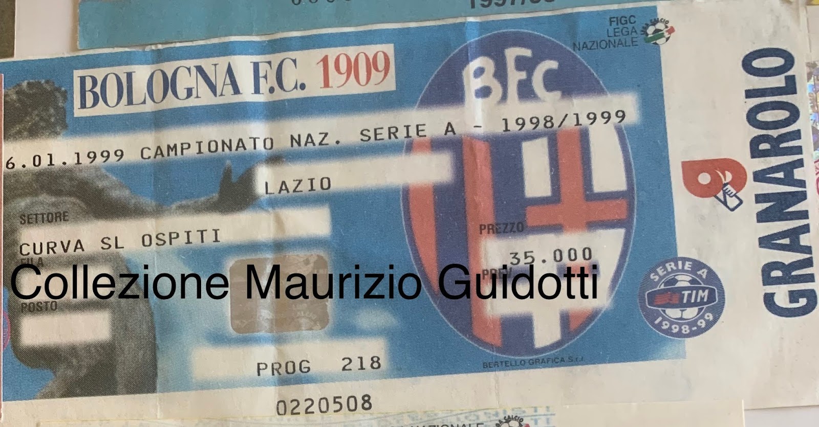 blog personale con biglietti e altro sulle mie trasferte con la LAZIO