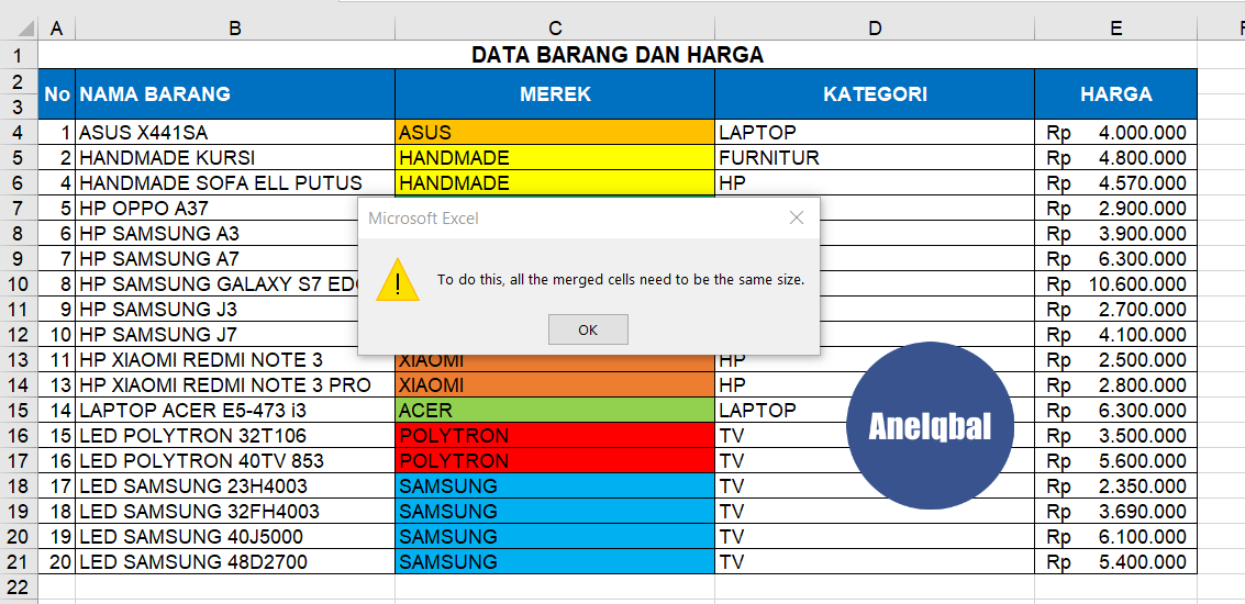 Cara Mengurutkan Data di Excel