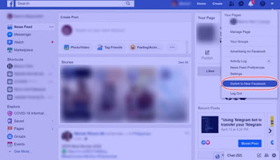 image of Switch to New Facebook
