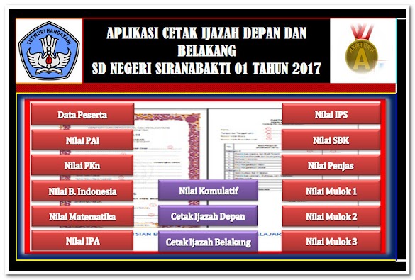 Aplikasi Cetak Halaman Depan Dan Belakang Ijazah Sd/Mi 2017 Format
Excel.Xlsx Aplikasi Cetak Halaman Depan Dan Belakang Ijazah Sd/Mi 2017 Format
Excel.Xlsx