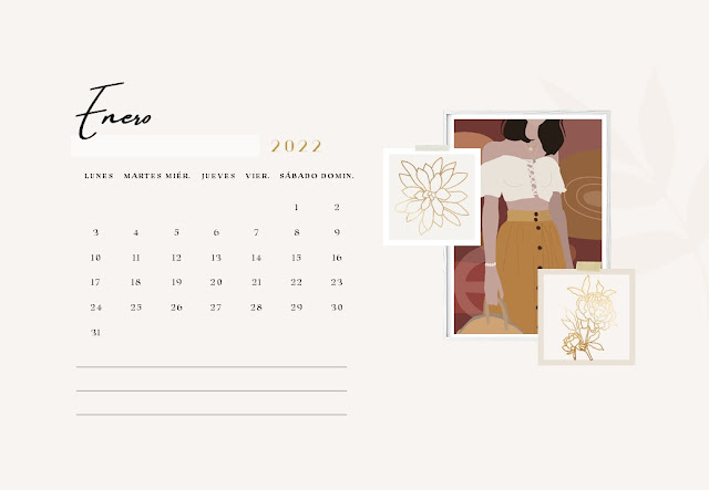 CALENDARIO, 2022, DESCARGAR, GRATIS, MENSUAL, PDF, A4, HORIZONTAL