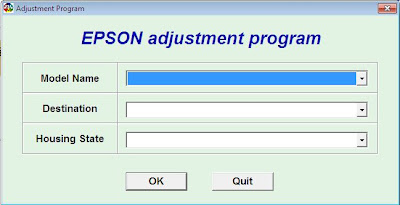Selección de Mode Name en programas Adjustment Mode Epson.