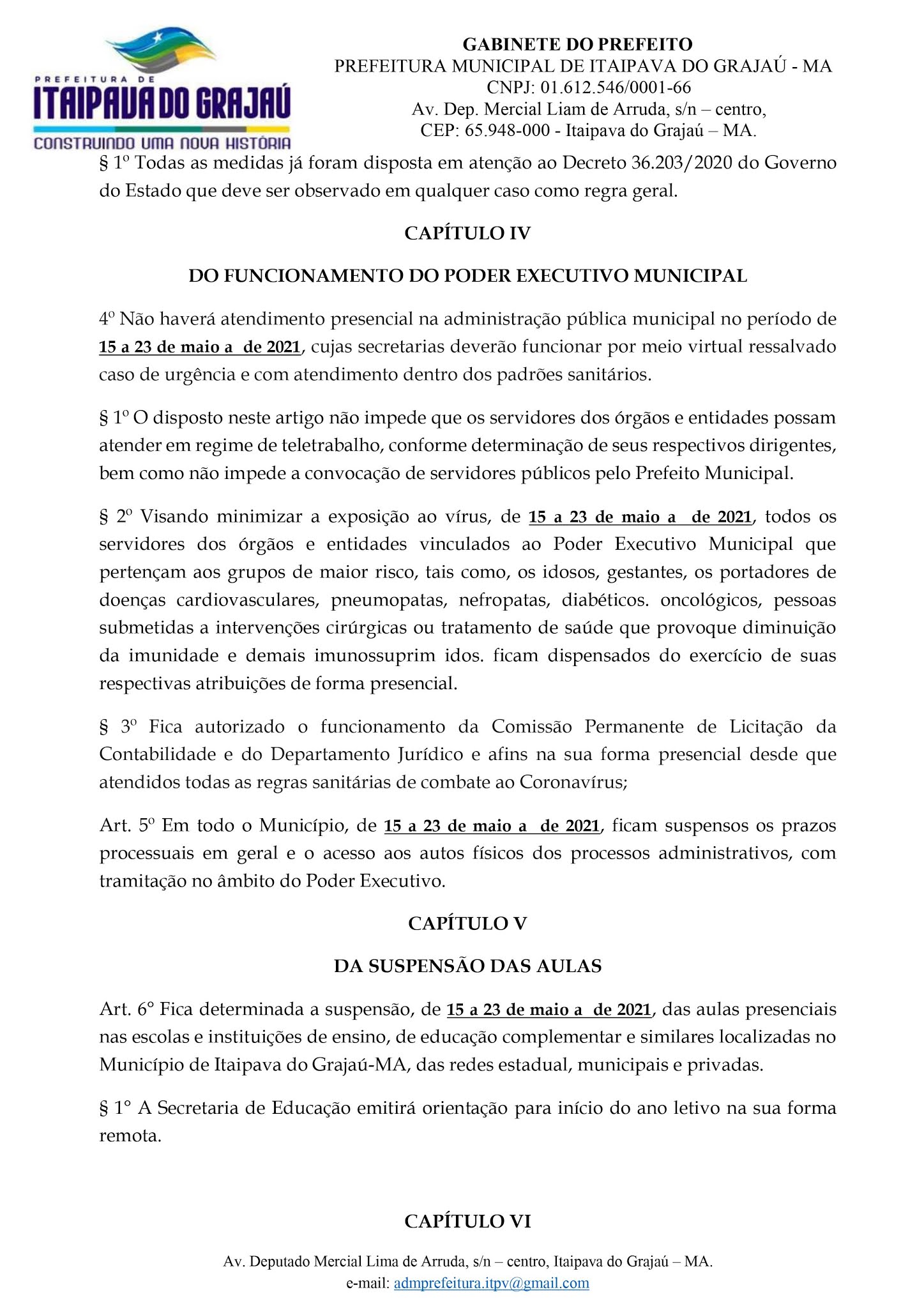 Prefeitura Municipal de Itaipava do Grajaú- MA