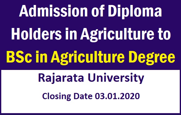 Course : BSc in Agriculture for Diploma Holders