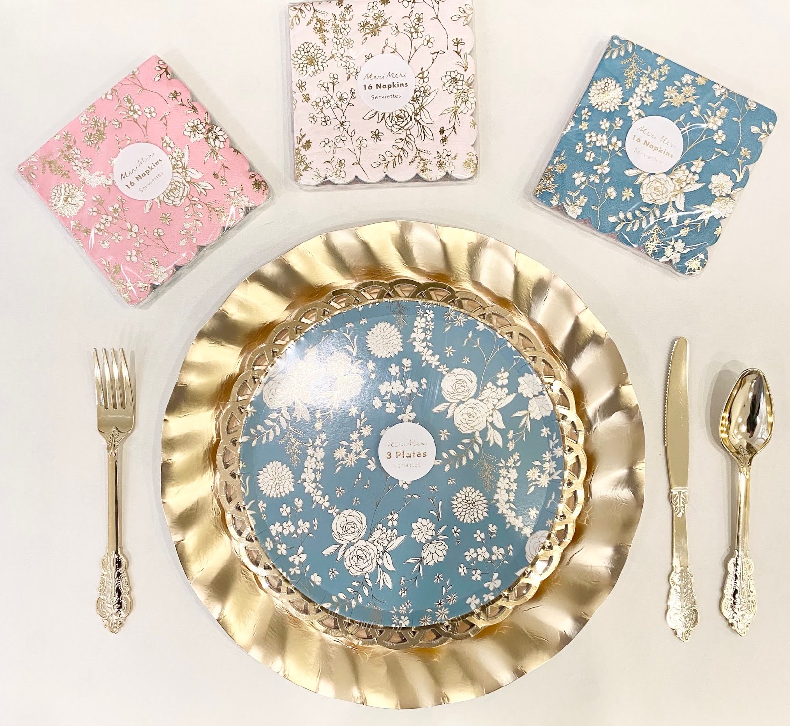 Newest Paper Plates & Napkins Fresh Ink Style Sentiment