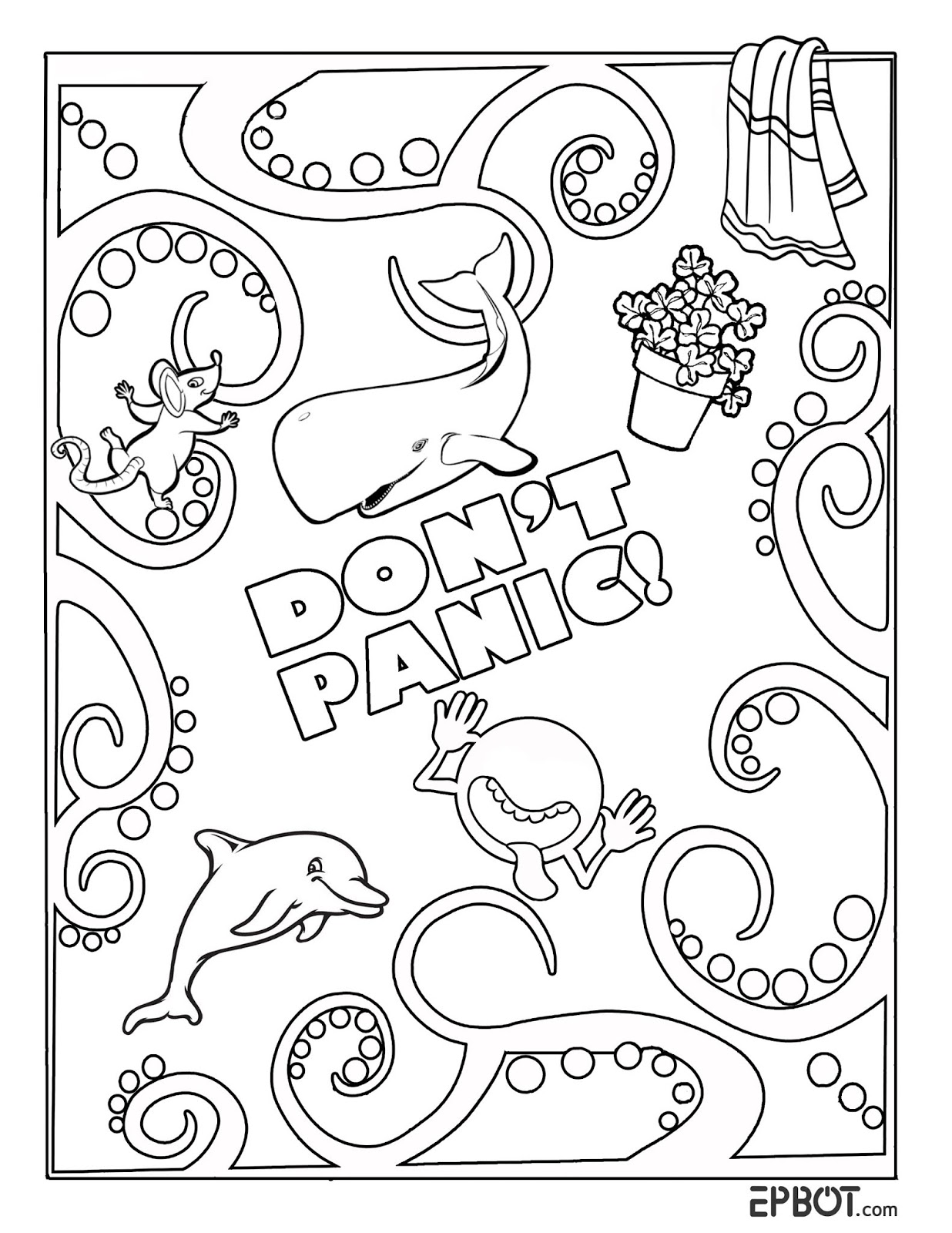 Don't Panic Beach Towel, Hitchhiker's Guide to The Galaxy Gift, Towel Day  is Coming, Do You Know Where Your Towel is?