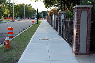 new sidewalk in front of Dean College new sidewalk in front of Dean College