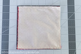 sew the two squares together around all four sides
