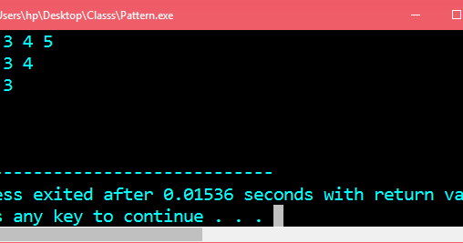 Print following pattern