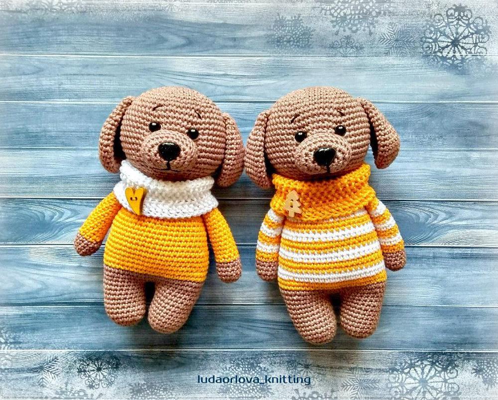 Amigurumi Dog In Sweater Crochet Pattern Crochet Pattern Free