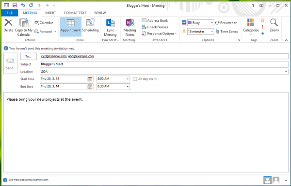 Gửi-Lời mời-Cho-Cuộc họp-Sử dụng-Outlook-2013-1