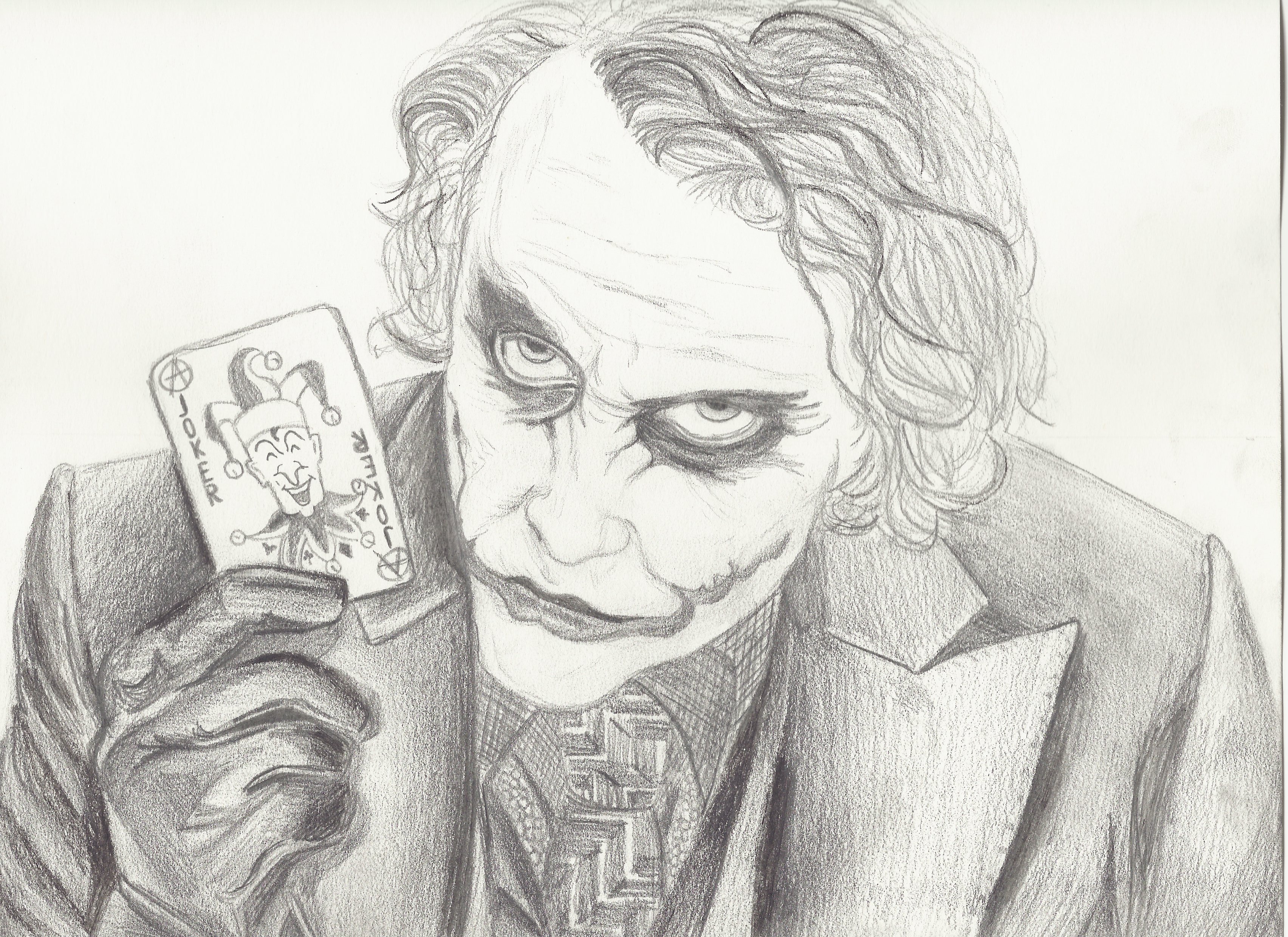 Easy Heath Ledger Joker Pencil Drawing / Joker drawing heath ledger