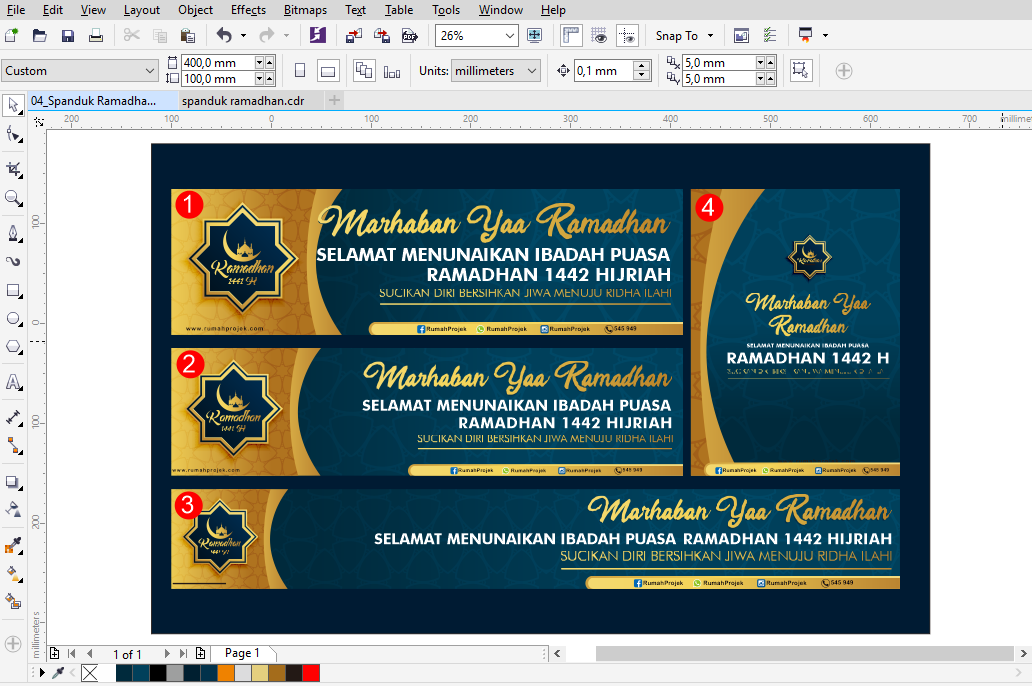 Download Template Desain Spanduk Ramadhan CDR Gratis