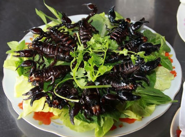 Bọ cạp là món ăn đặc sản vô cùng nổi tiếng ở vùng Thất Sơn